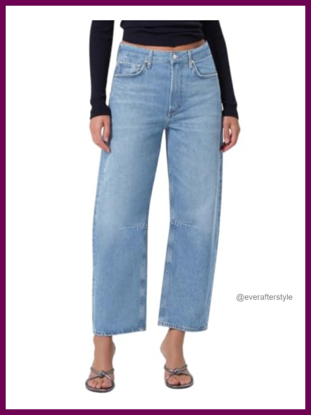 Mid Rise Barrel Jeans Baggy Wide Leg Soft Stretch Denim Pants